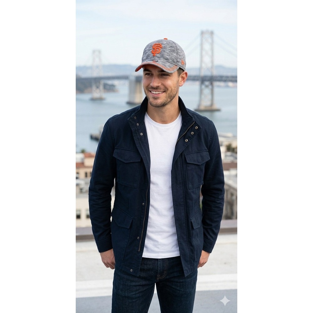 New Era San Francisco Giants 9TWENTY Adjustable Hat Cap Gray Orange MLB Baseball